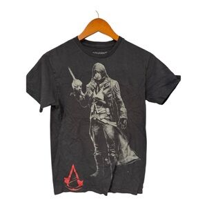 5 / $20 Bold Black and Red Short Sleeve Tee with Graphic Design